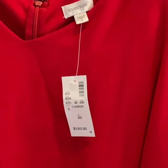 Chaps Red Layered Dress - Picture 2 of 3